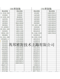uhs密封圈規格表